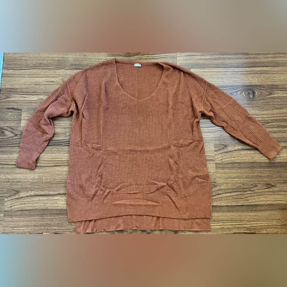 Free People COMFY Pullover Terracotta Size Xs/S Brand New Never Worn, Oversized